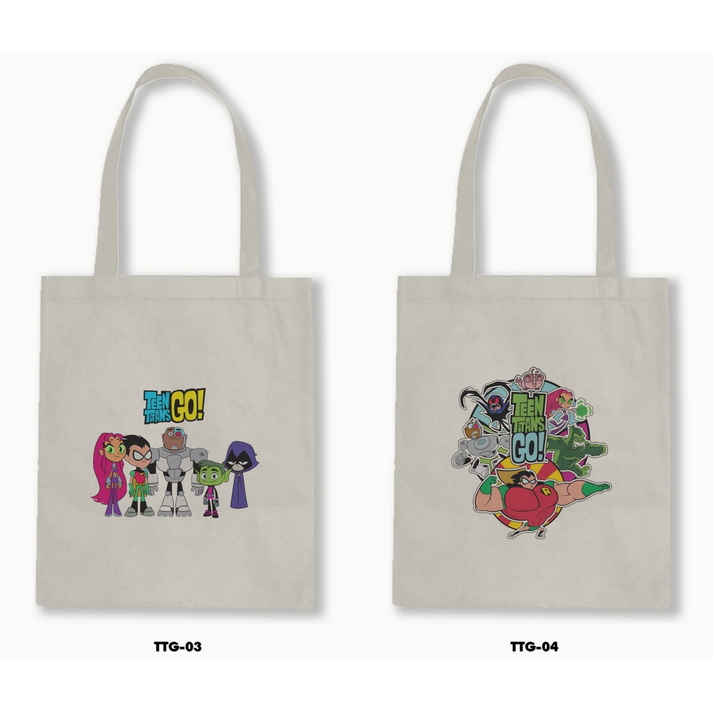 TOTE BAG BLACU - TEN TITANS GO!