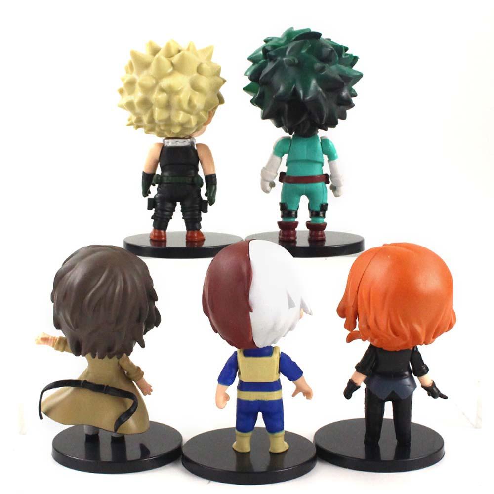 Mxbeauty 5pcs / set Miniatur Action Figure Model Bakugo Katsuki Nakahara Chuya Midoriya Izuku