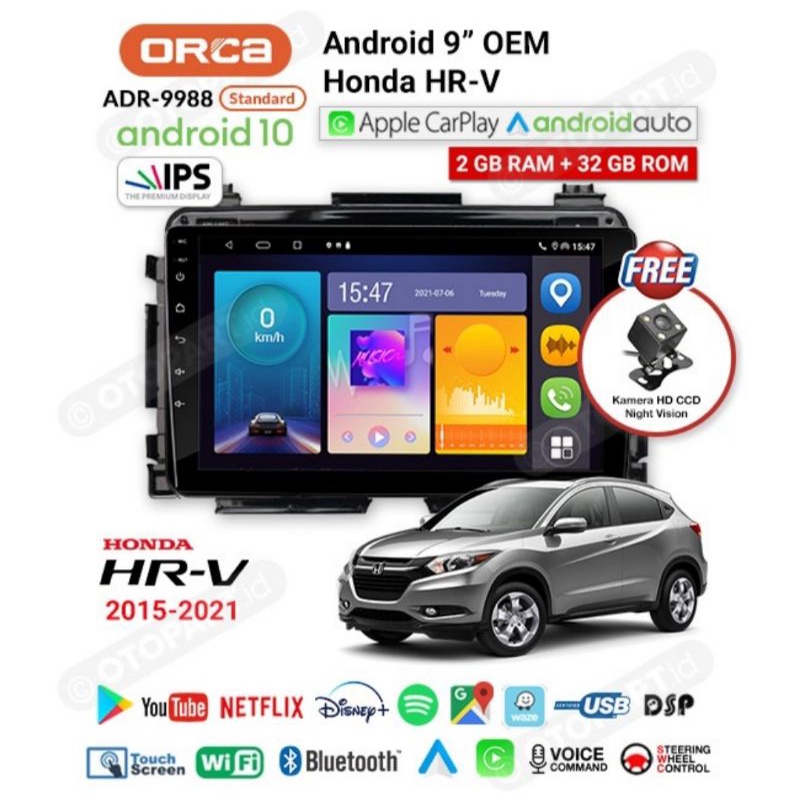 Head Unit ANDROID HRV  ORCA ADR 9988 NEW SERIES CARPLAY Android Honda HRV Head Unit HR-V Android ORCA ADR 9988 APPLE CARPLAY