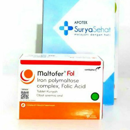 Maltofer® Fol obat anemia oral 1 box isi 30 tablet kunyah (tambah darah)