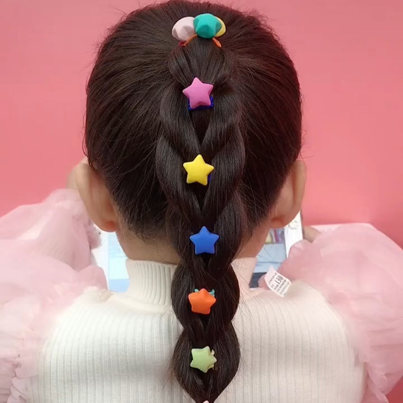 10 Pcs / Set Ikat Rambut Ponytail Simple Nyaman Untuk Anak