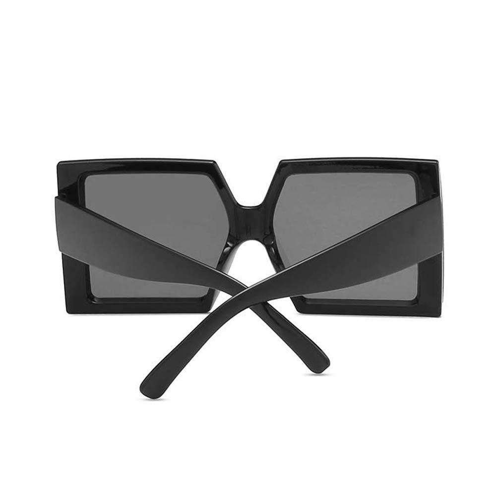 Mxbeauty Kacamata Hitam Wanita Kuning Cewek Cowok Retro Pink Biru Oversize Square Frame Big Square Eyewear Korean Sun Glasses