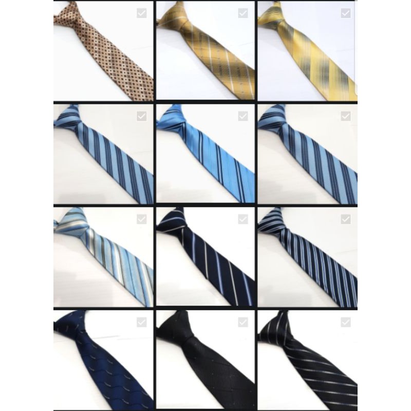 Dasi Pria Panjang Premium Slim 3inch Ready Stock