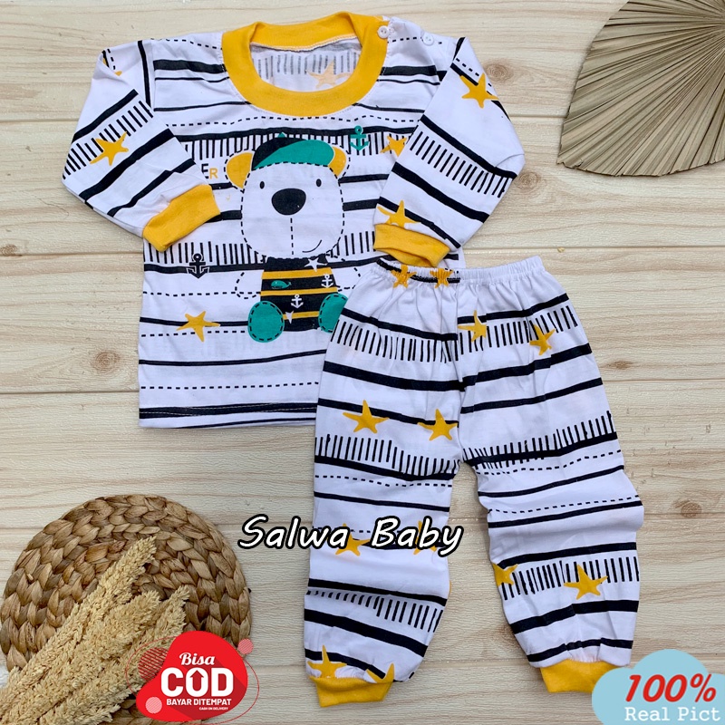 Setelan Baju Bayi Lengan Pajang Usia 5-12 Bulan Almeerababy