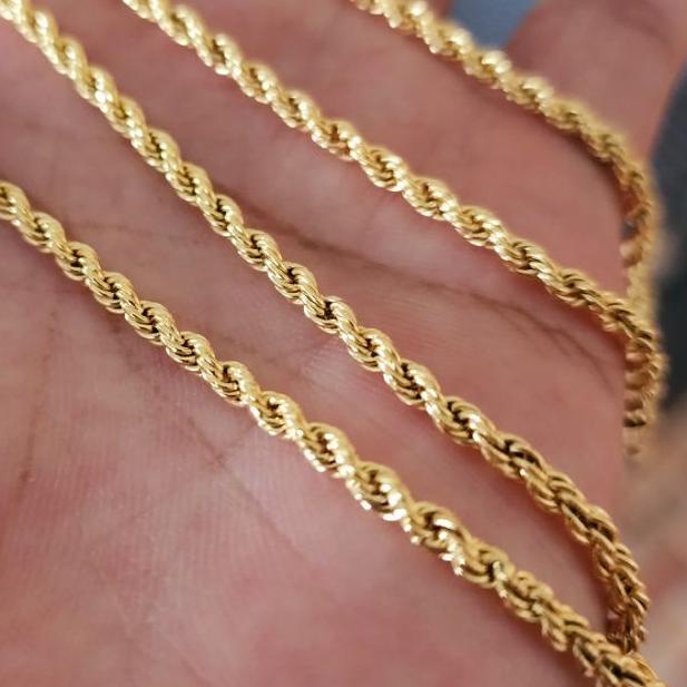 Kalung Tambang Manis Lapis Emas 24k