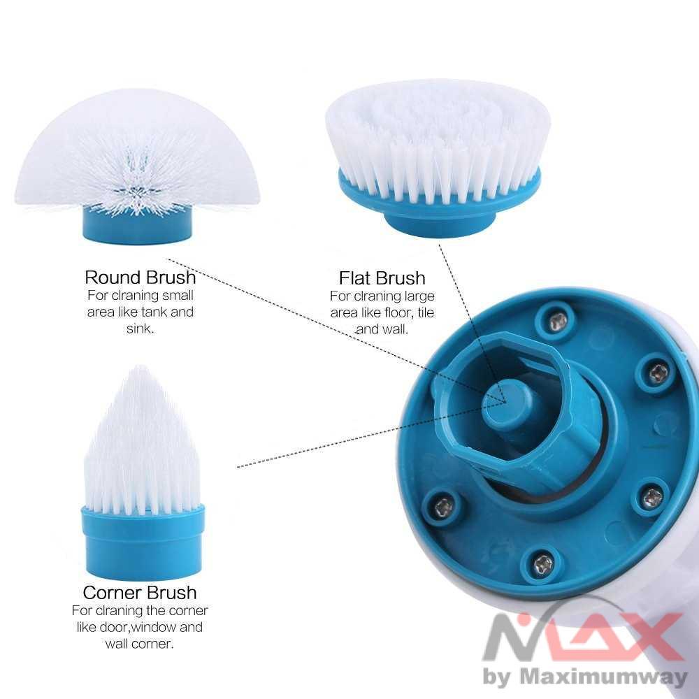 Sikat Lantai Toilet EYCOCCI Hurricane Spin Scrubber Sikat WC Elektrik - WQ8111 Warna Biru