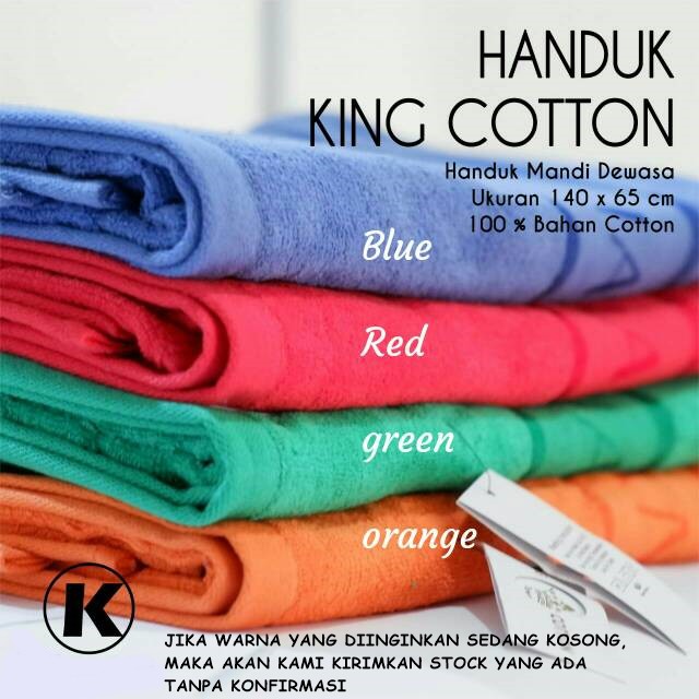 Handuk mandi dewasa ukuran 70x140cm King Cotton Makassar