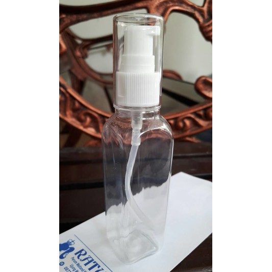 botol 60 ml pet kotak pump treatment
