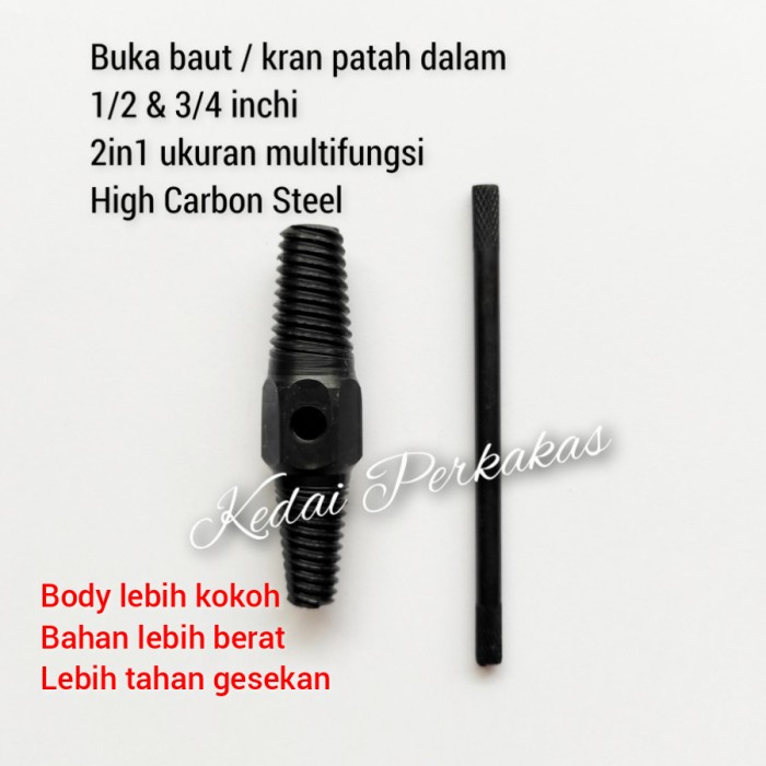Alat buka kran air patah 3/4 Tap balik Pembuka baut patah