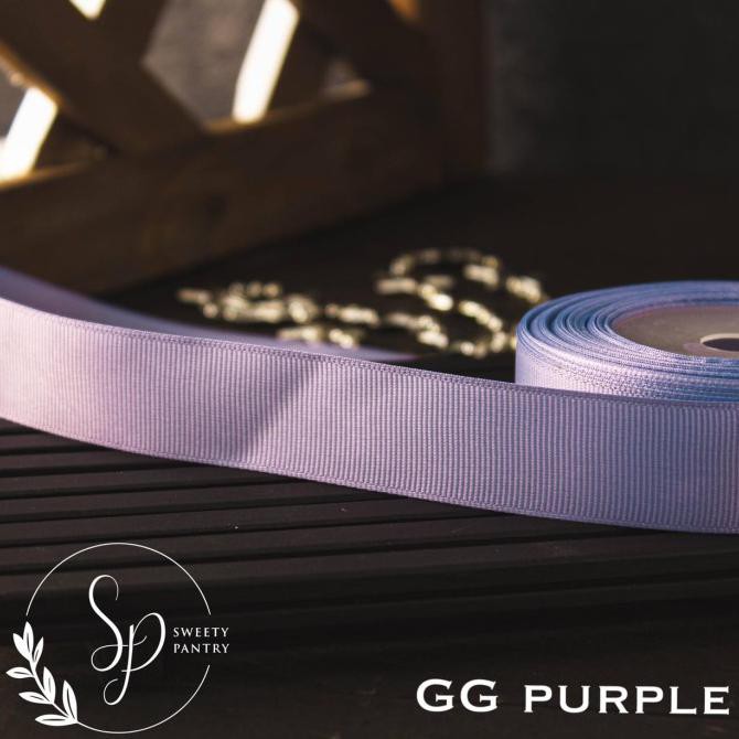 

✨BISA COD✨ pita kain penghias dus/box/packaging kue makanan Gross Grain Polos 1 - GG PURPLE