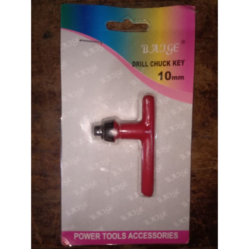 KUNCI BOR 10MM 13MM 16MM. KUNCI KEPALA BOR BIASA. DRILL CHUCK KEY HITAM