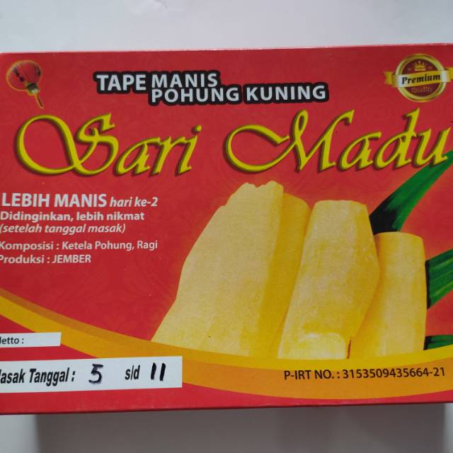 

Tape Sari Madu Asli Jember