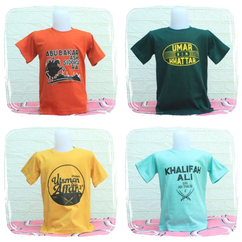 kaos anak muslim motif khalifah versi 2 / kaos anak islami