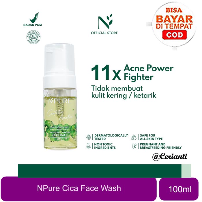 NPURE Acne Facial Foam 100 mlFace Wash / FOAM CENTELLA ASIATICA (Cica Series) | Pembersih Wajah Jerawat_Cerianti