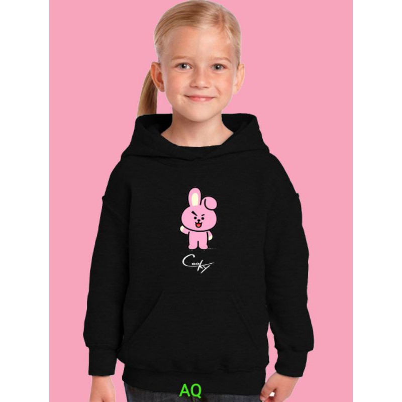 Jaket Hoodie Anak BT21 Cooky  Sweater Anak Perempuan Jaket BT21 Anak Perempuan