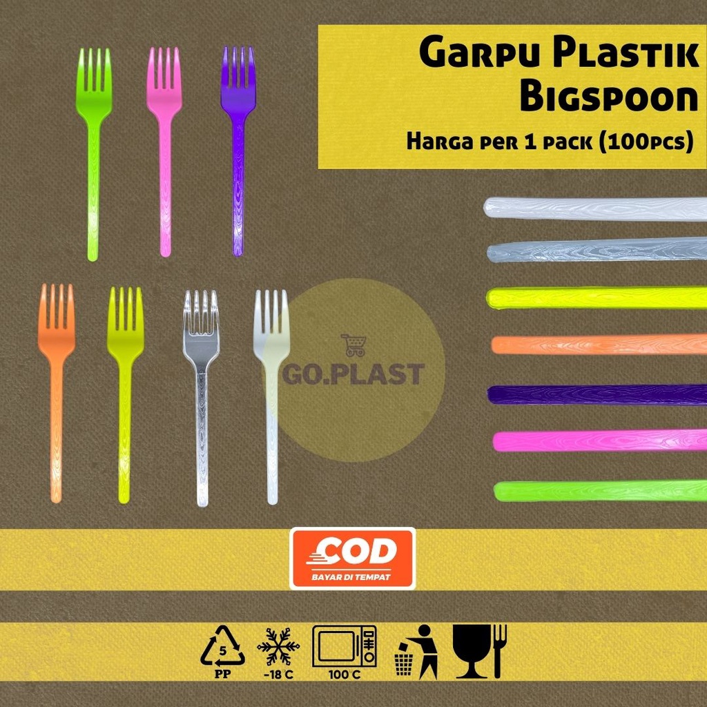 GARPU MAKAN PLASTIK ISI 100 PCS