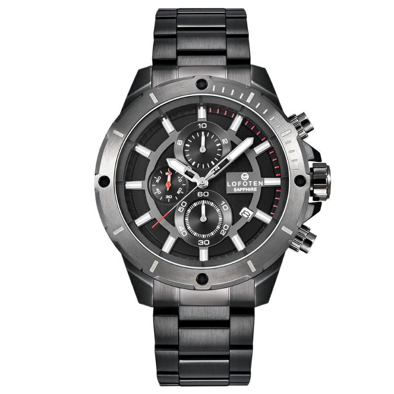 LOFOTEN LF-6509MB CHRONO AKTIF SAPPHIRE-Jam Tangan Pria Garansi Resmi 1 Tahun