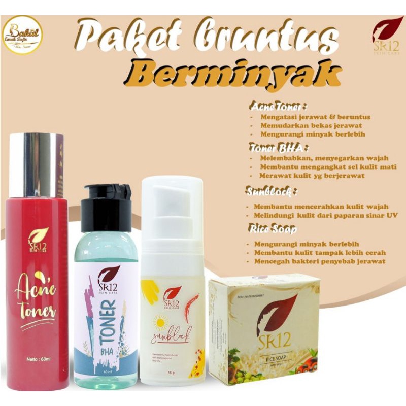 Paket wajah bruntusan SR12 skincare