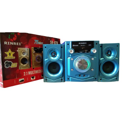 SPEAKER AKTIF BLUETOOTH KARAOKE RINREI SR-878 D SPEAKER BASS MURAH