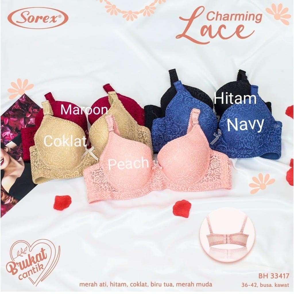 gos SOREX BRA FASHION Pakaian Dalam Wanita Bh Kawat Busa Tipis Cup Besar