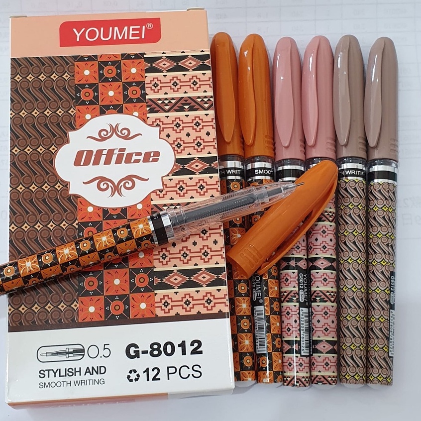 

Gel Pen Apple YOUMEI Batik 8012 / Pulpen Gel OFFICE