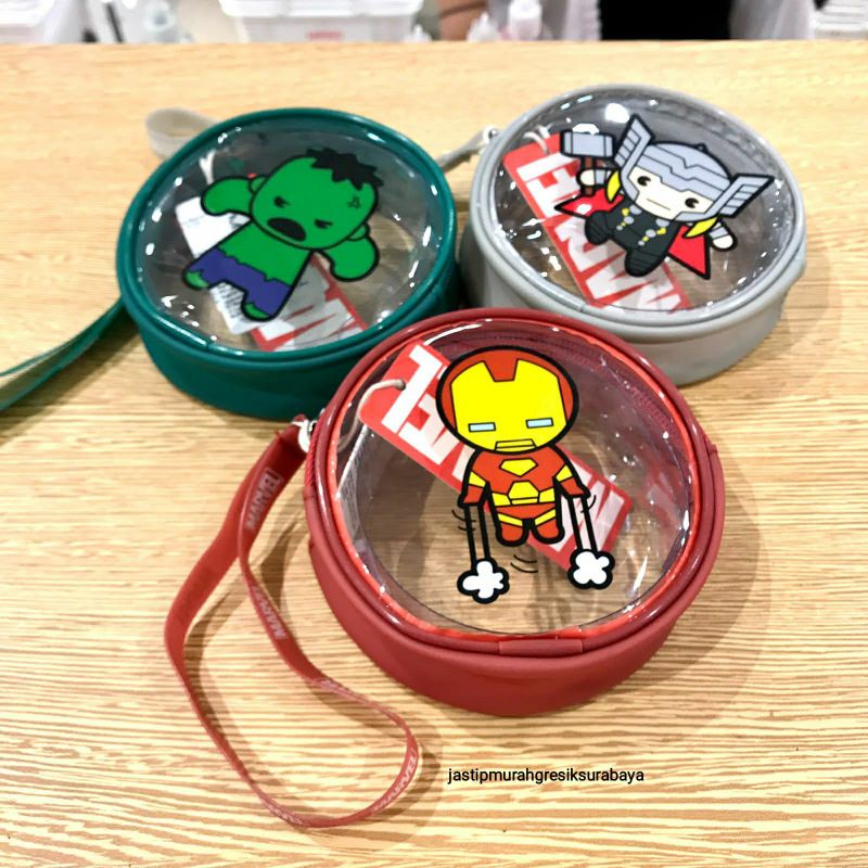 MARVEL COIN PURSE DOMPET KOIN MARVEL DOMPET KOIN MINISO HULK THOR IRON MAN