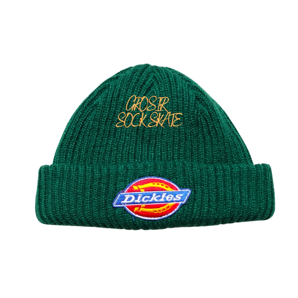 SHORT BEANIE HAT PREMIUM DISTRO DICKIES HIJAU BOTOL
