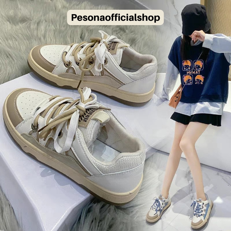 COD POS 9901 Sepatu Sneakers Wanita Sepatu Casual Putih Kanvas