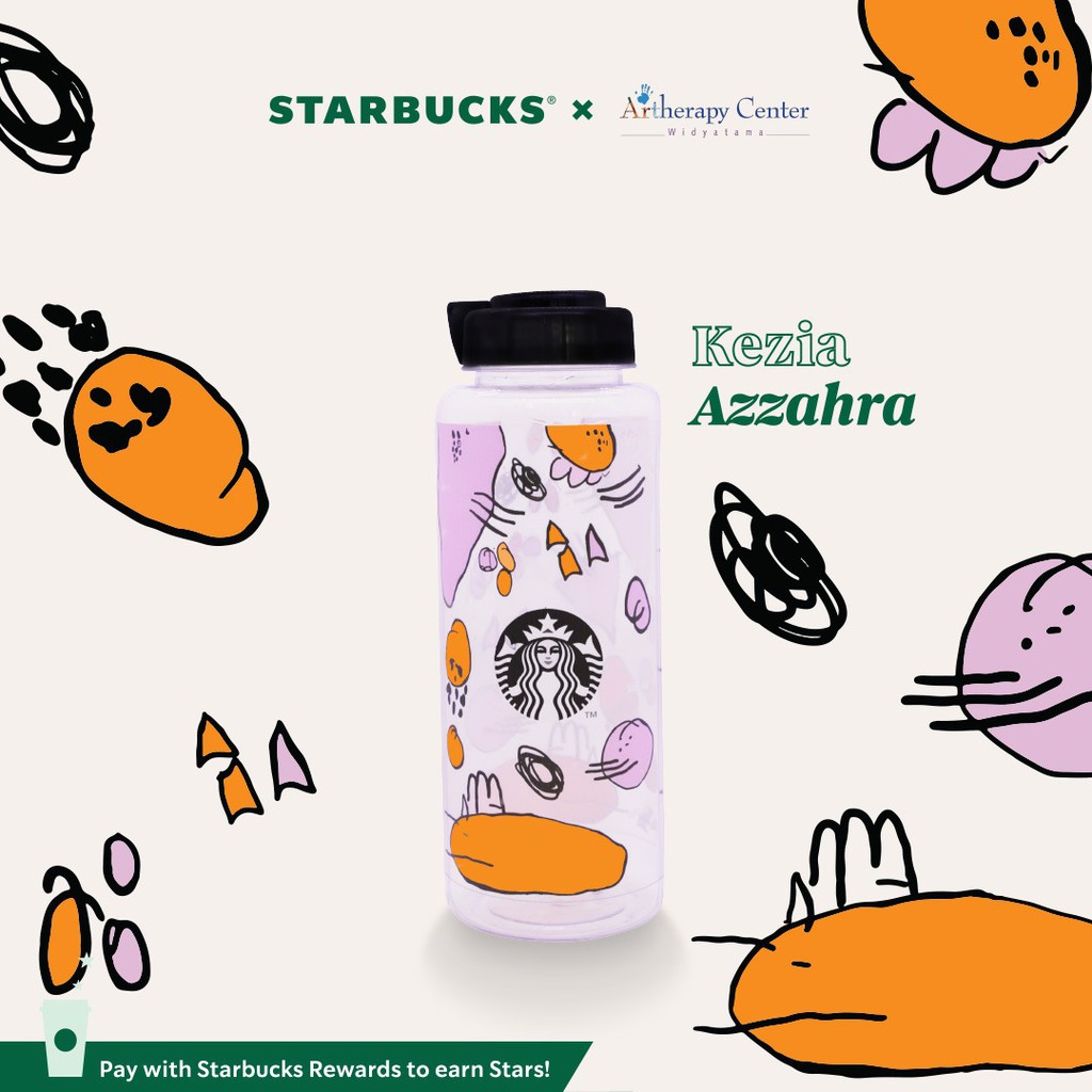 Tumblr Starbucks Original Tumbler Botol Minum 1 liter Besar lucu Anak Bpa Free Unik Karakter Viral-Doodle