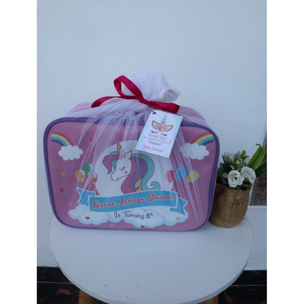 Lunch Bag Premium Hampers/Souvenir Ulang Tahun Tema Unicorn