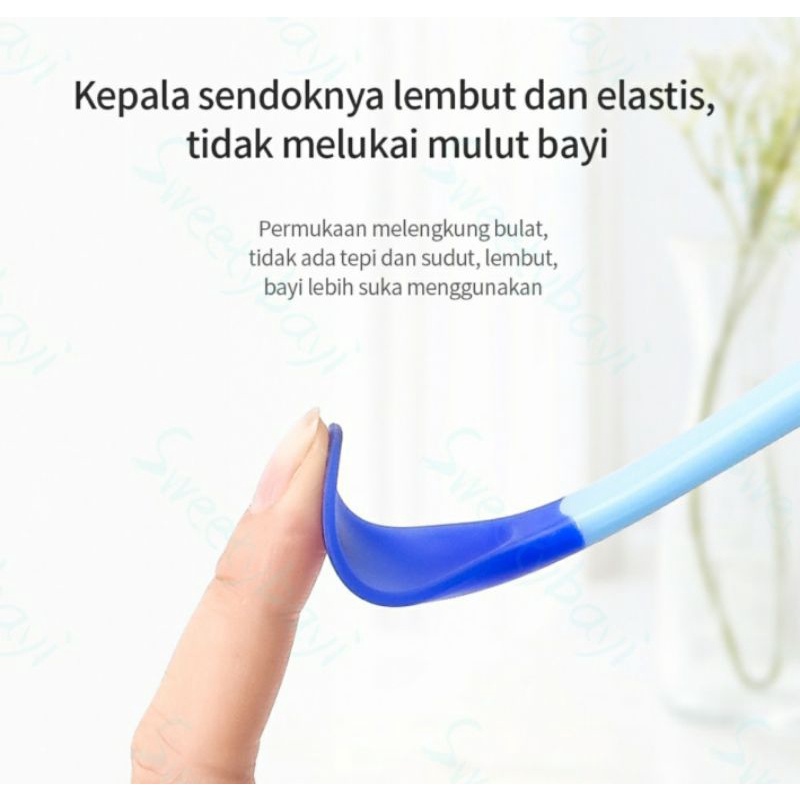 2 in 1 Sendok Bayi Sensor Panas | Baby Spoon With Heat Sensor Dodo | Indikator Panas Berubah Warna