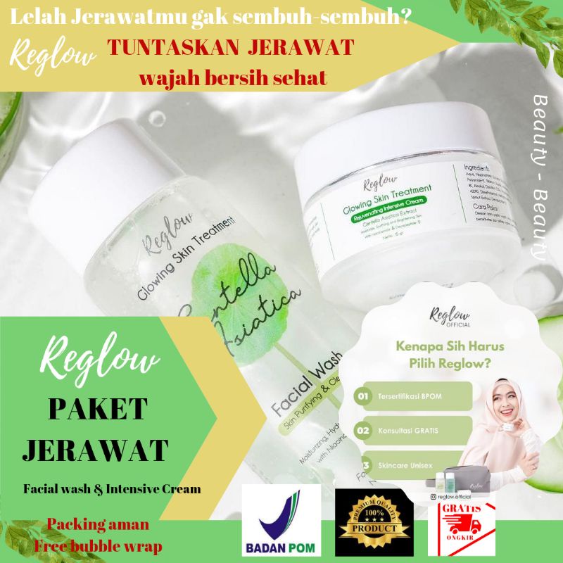 Skincare perawatan wajah sembuhkan jerawat dan bekas jerawat treatment reglow dr shindy putri aman b