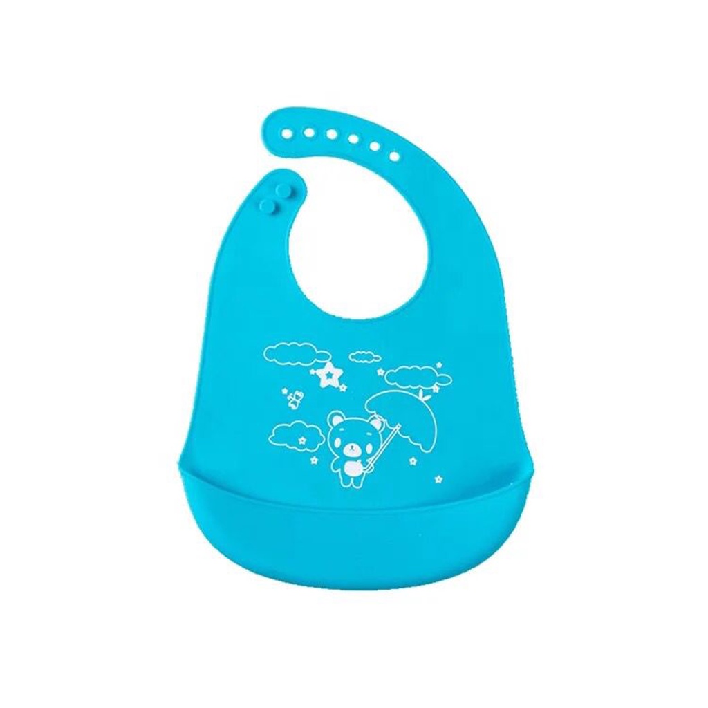 Bib bayi bahan Silicon Slabber bayi silicon premium Tatakan Makan Bayi dan Anak bahan Silikon