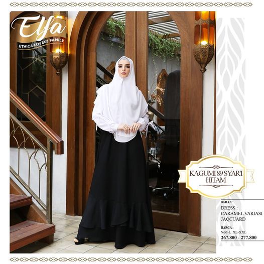 GAMIS ETHICA / GAMIS SYARI / GAMIS SYAR'I KAGUMI 89 HITAM