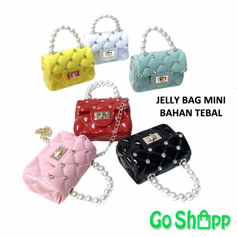 Tas Jelly Mini Diamond Import - Jelly Bag Mutiara Diamond - Jelly Bag Mini Fashion Korea [JL04]