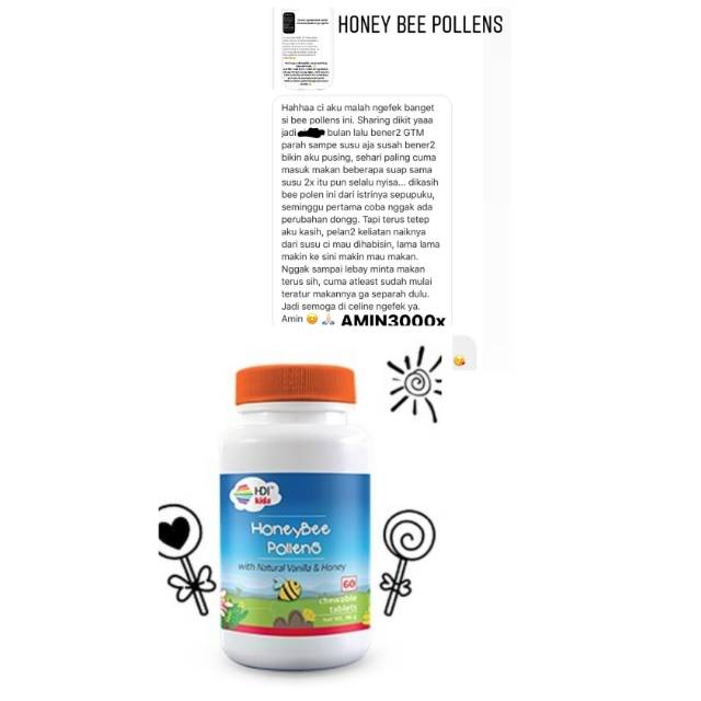 Honey Bee Pollen HDI - Anak ga suka makan jadi nafsu makan
