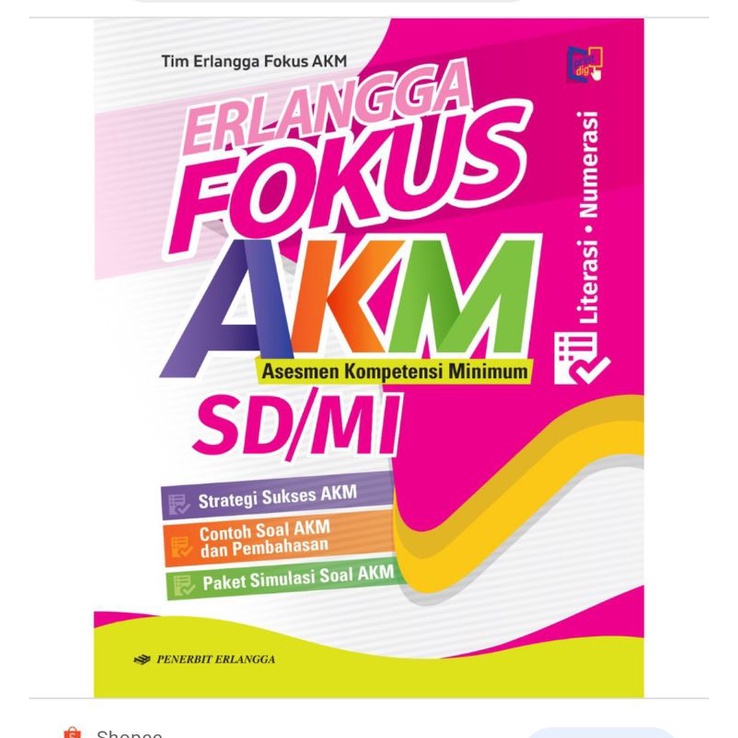 buku Erlangga Fokus Sukses AKM SD SMP SMA Terbaru Yudhistira