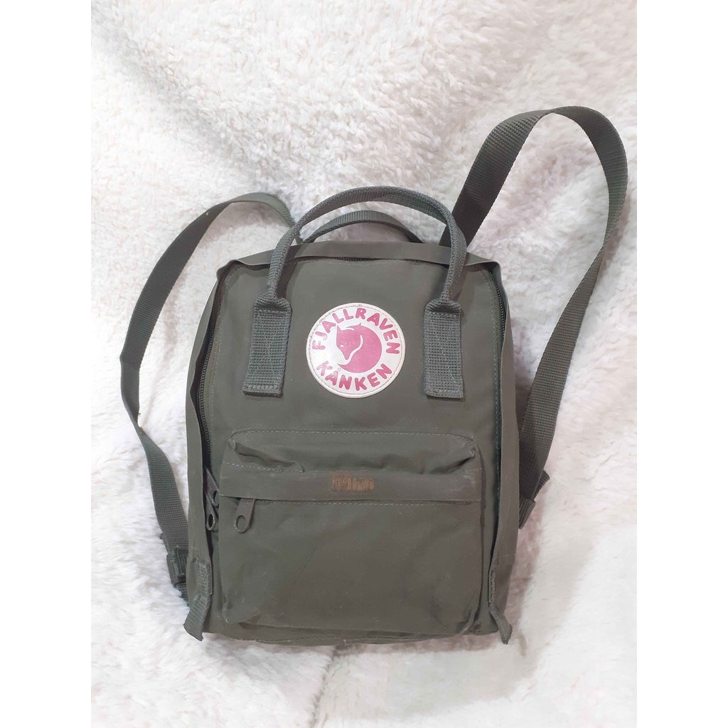 Tas Ransel Second / Preloved FJALLRAVEN KANKEN MINI Hijau / Bekas