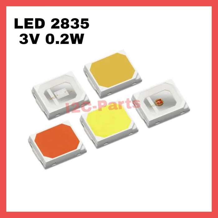 2835 LED SMD SMT CHIP 0.2W 60mA 3528 Light Emiting Diode Pilihan Warna