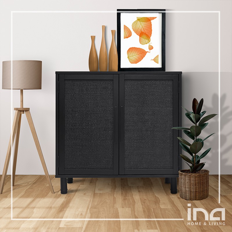 INAH&amp;L - Delancey 2 Door Cabinet Black