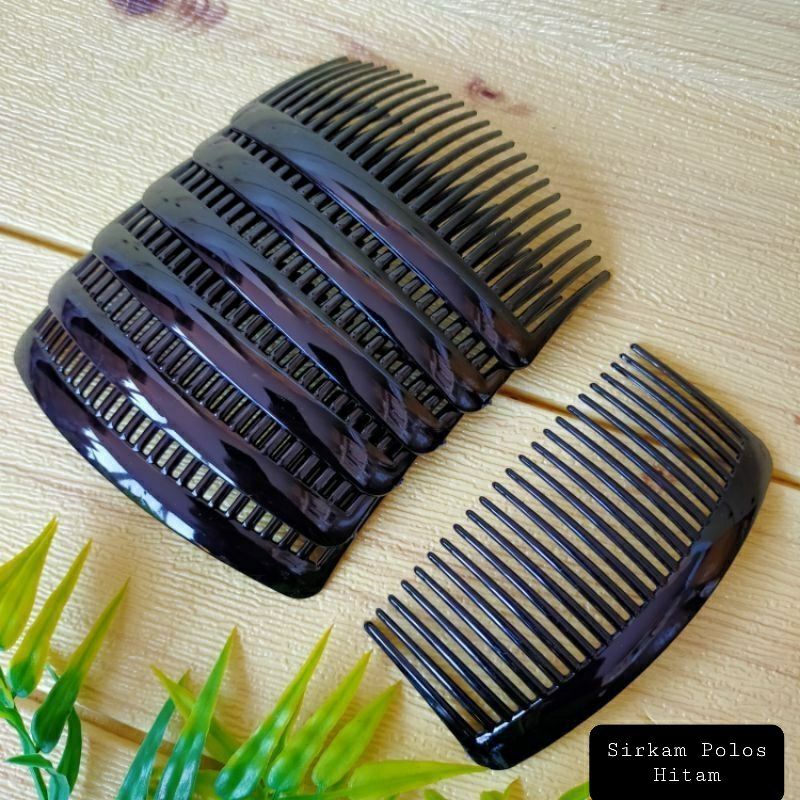 Sirkam Polos hitam | Sisir Poni rambut