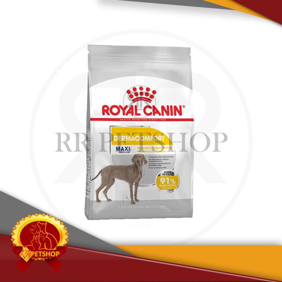 Makanan Anjing Royal Canin MAXI Dermacomfort 3 kg dog food sensitif