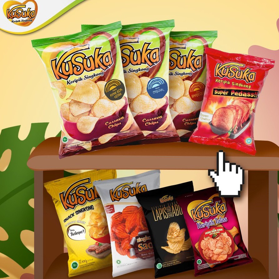 [HALAL] KUSUKA Keripik Singkong All Variant 60gr Ku Suka Aneka Rasa