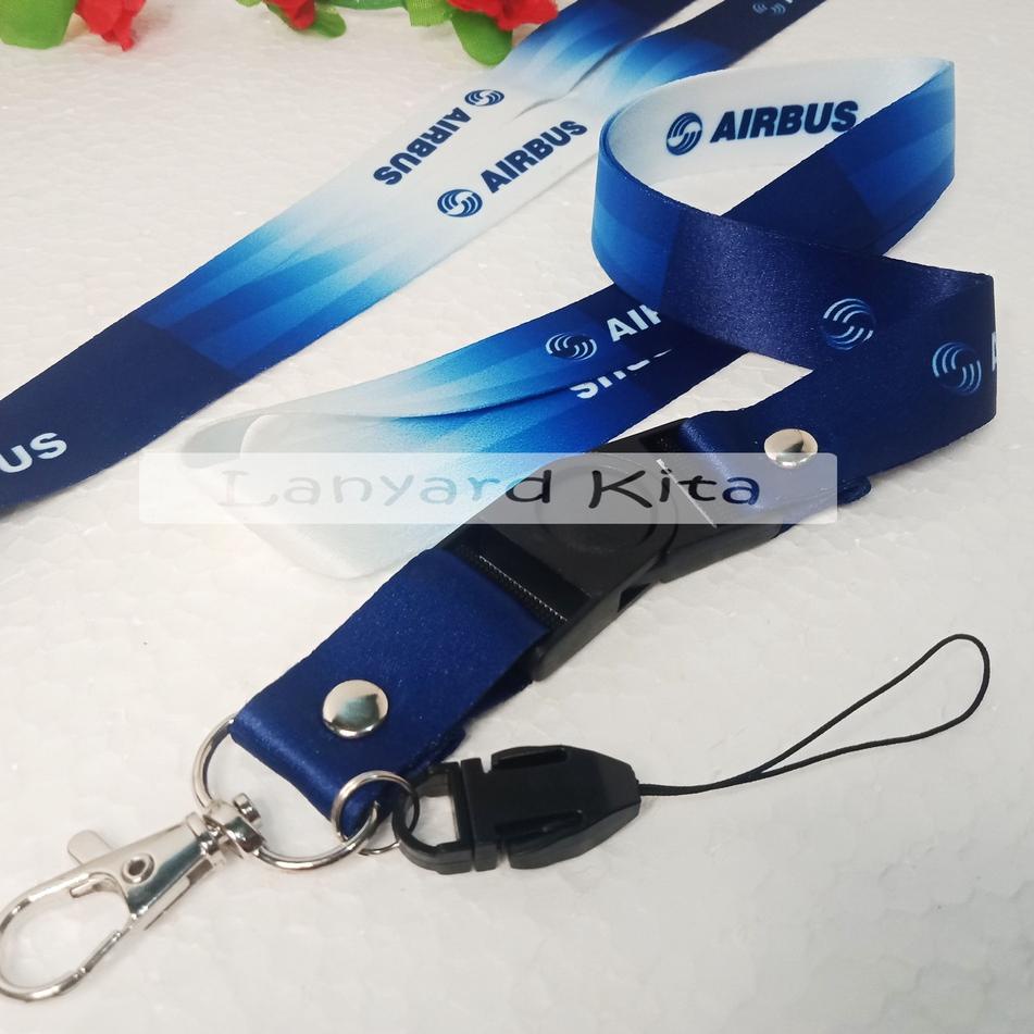 

GJ8 AIR BUS Lanyard Id Card Printing GANTUNGAN NAME TAG BAHAN TISSUE 2 CM ♥➠ 71=