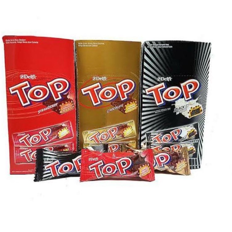 

Delfi Top Chocolate, strawberry, black n white isi 24 pcs free 2 pcs