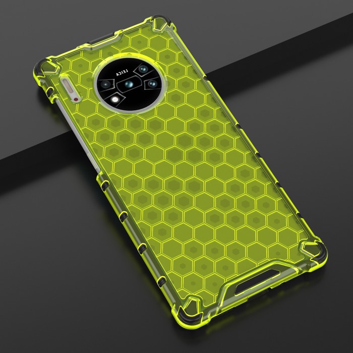 Huawei Mate 30 Pro - Honeycomb Hybrid Rugged Clear Armor Case Shockproof