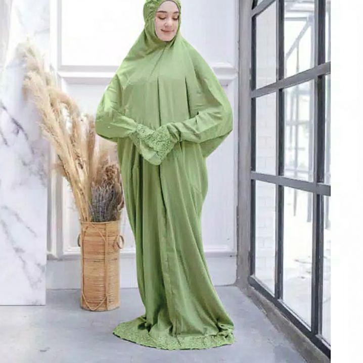 【READY】 Mukena siti Khadijah Terusan katun bordir Khodijah dewasa pasteleena original/promo BISA COD