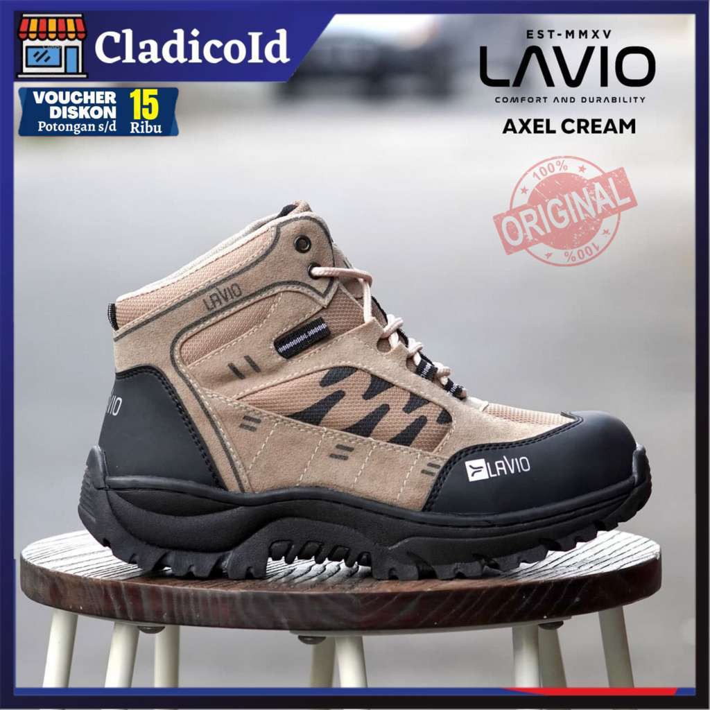 Sepatu Pria Safety Boots Ujung Besi Kerja Lapangan Outdoor Mendaki Gunung Mood Booster Model Terbaru Original Sefty Shoes LAVIO Axel