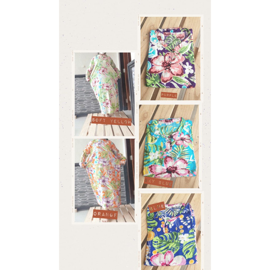 daster lengan panjang pilih motif geser | daster muslimah |daster panjang rayon bali