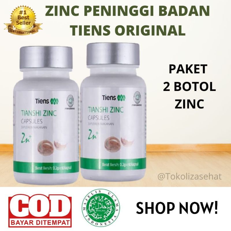 [COD] ZINC PENINGGI BADAN | OBAT PENINGGI | TIENS PENINGGI BADAN BPOM